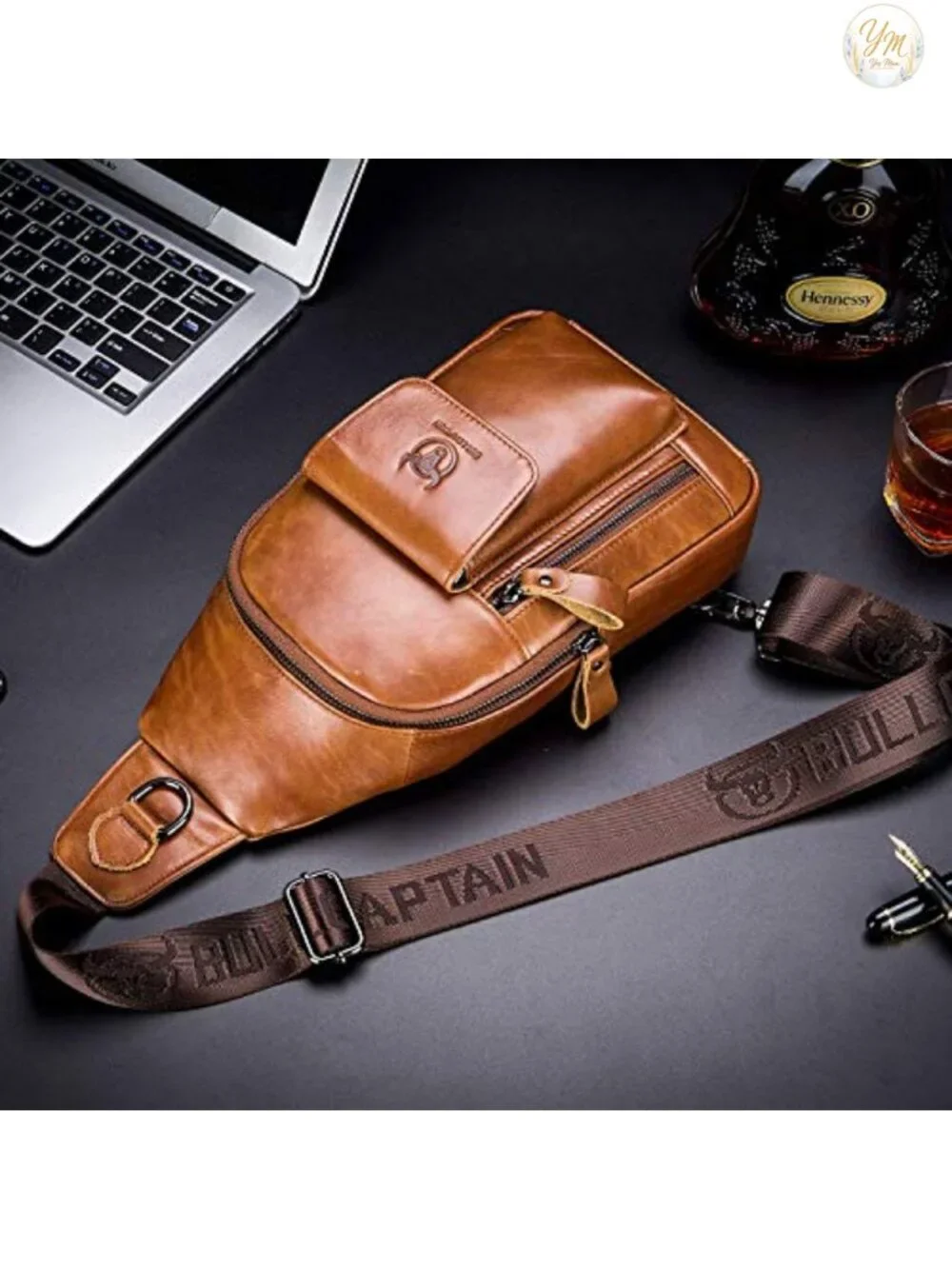 Genuine Leather Crossbody Sling Bag Casual Daypack Travel Hiking